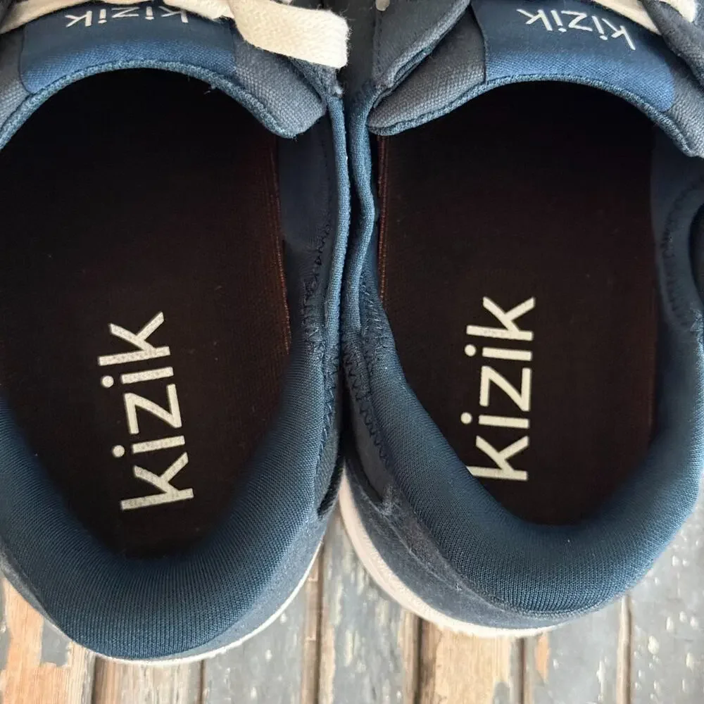 Kizik Irvine Blue Sneakers Mens 8W Womens 9.5W Lace Up Cushioned NEW